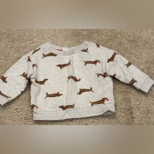 Old Navy Kids' Cream Dachshund Heart Sweatshirt